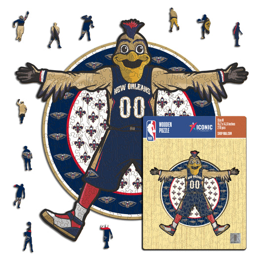 New Orleans Pelicans™ Mascota Rompecabezas de Madera