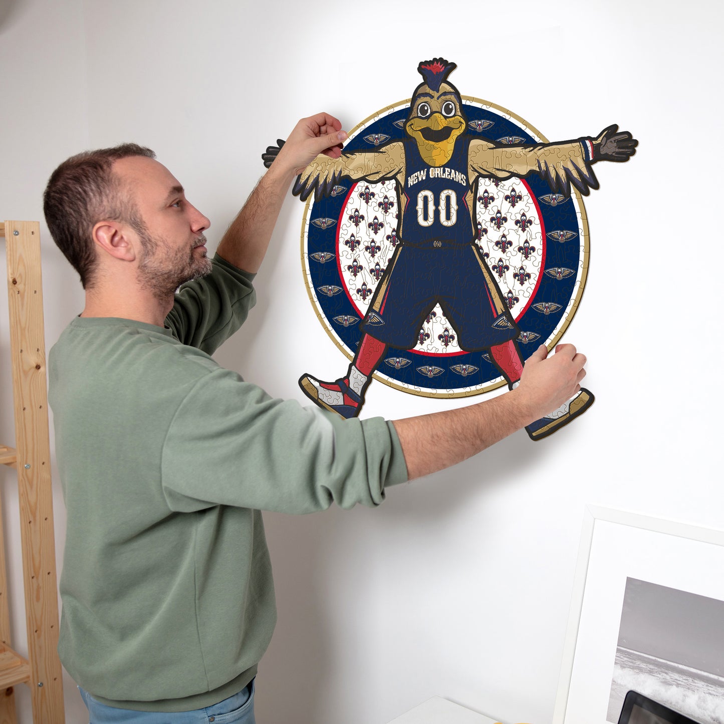 New Orleans Pelicans™ Mascota Rompecabezas de Madera
