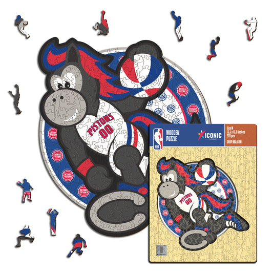 Detroit Pistons™ Mascota Rompecabezas de Madera