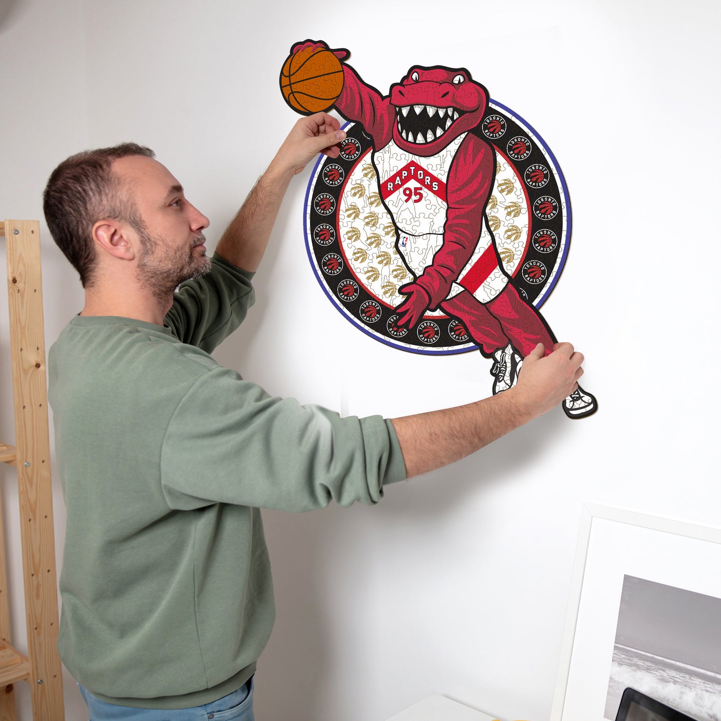Toronto Raptors™ Mascota Rompecabezas de Madera
