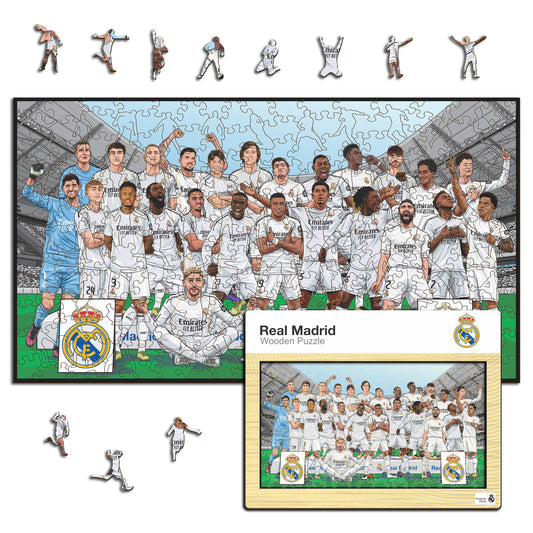 Equipo Real Madrid CF® 25/26 - Rompecabezas de Madera