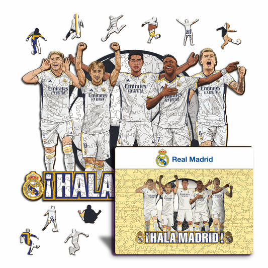 Real Madrid CF® 5 Jugadores - Rompecabezas de Madera Oficial (EDICIÓN LIMITADA)