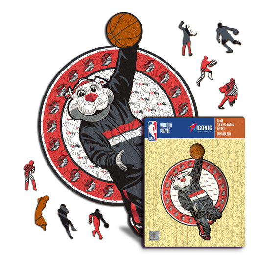 Portland Trail Blazers™ Mascota Rompecabezas de Madera