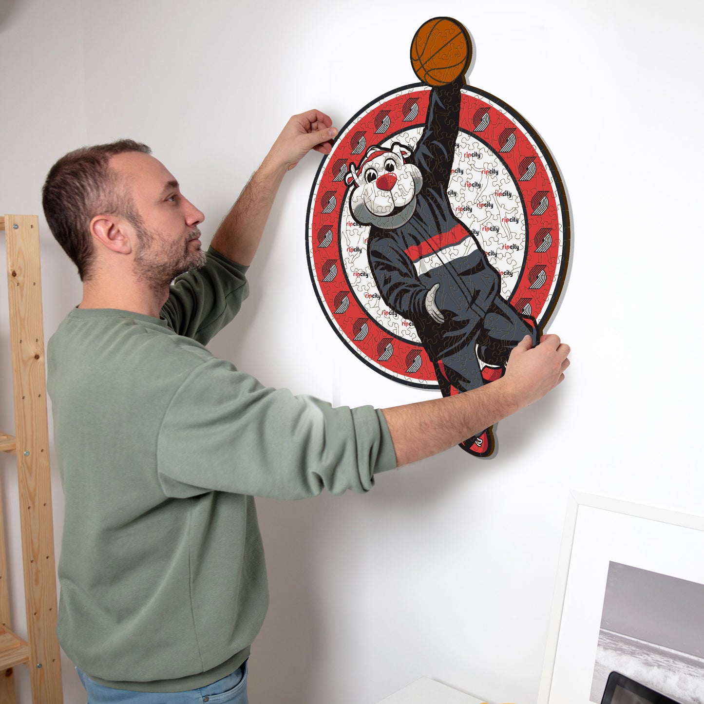 Portland Trail Blazers™ Mascota Rompecabezas de Madera