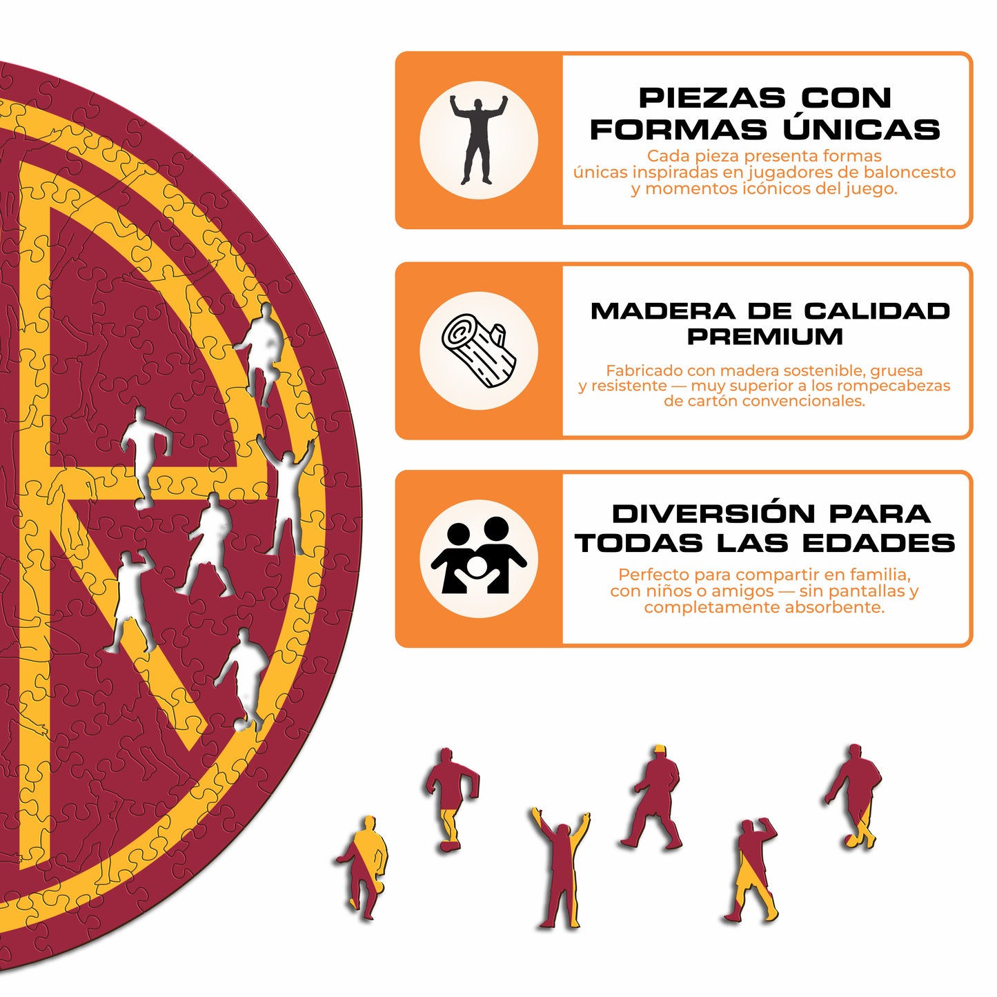 AS Roma® Retro Escudo - Rompecabezas de Madera