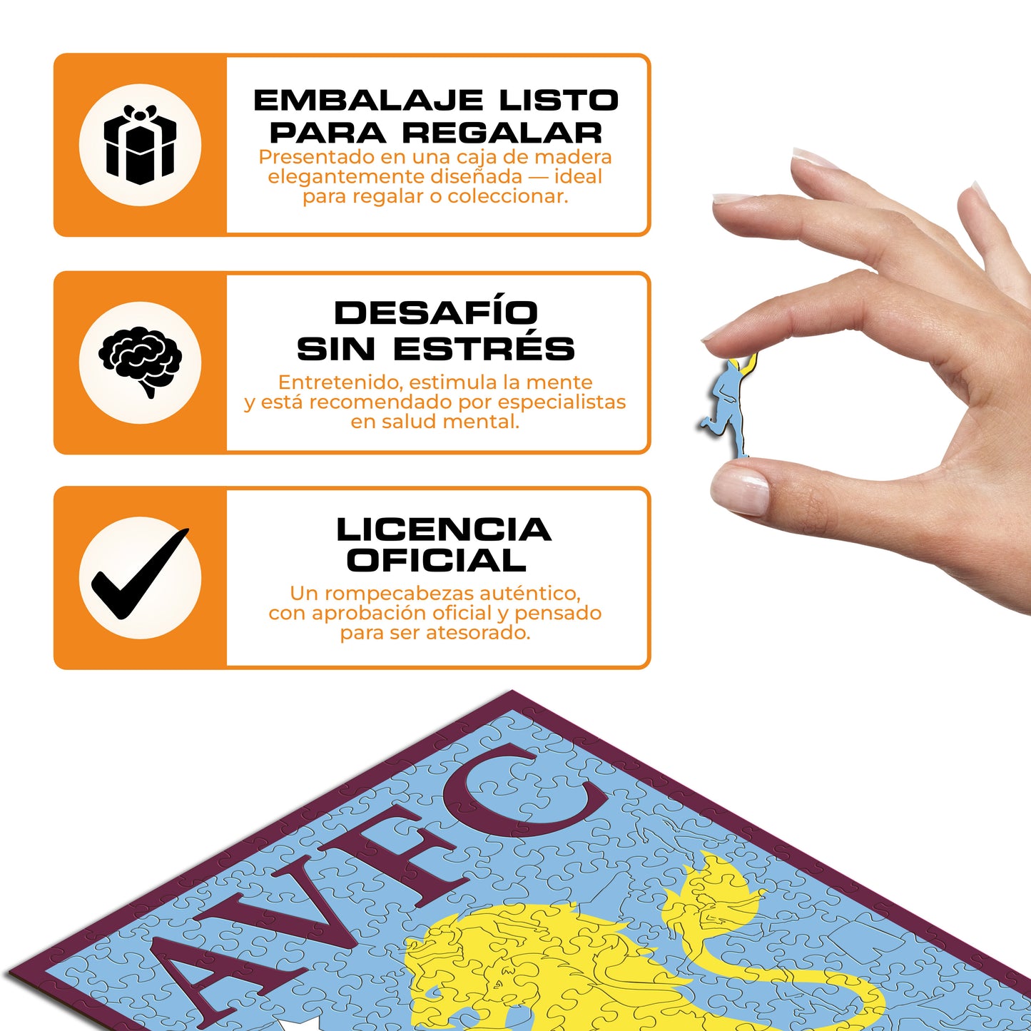 Aston Villa FC® Escudo - Rompecabezas de Madera