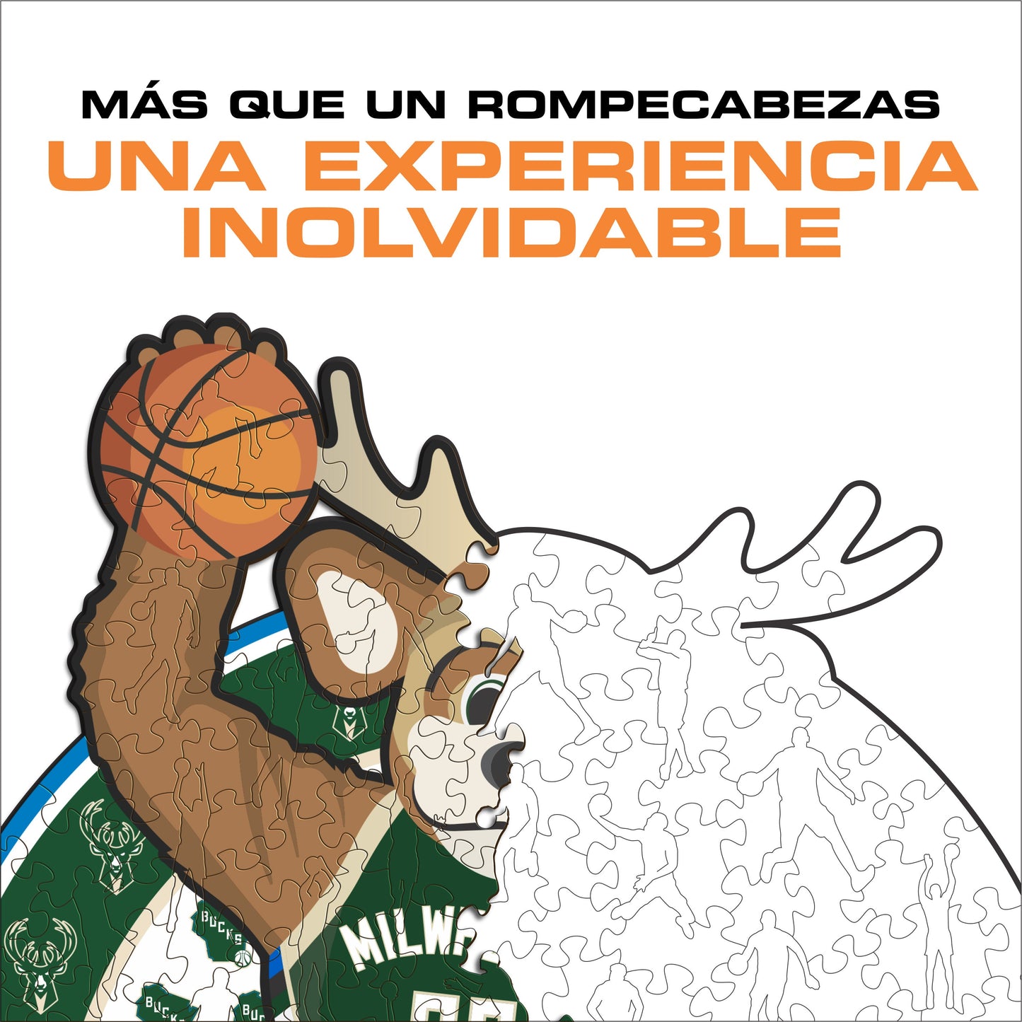 Milwaukee Bucks™ Mascota Rompecabezas de Madera