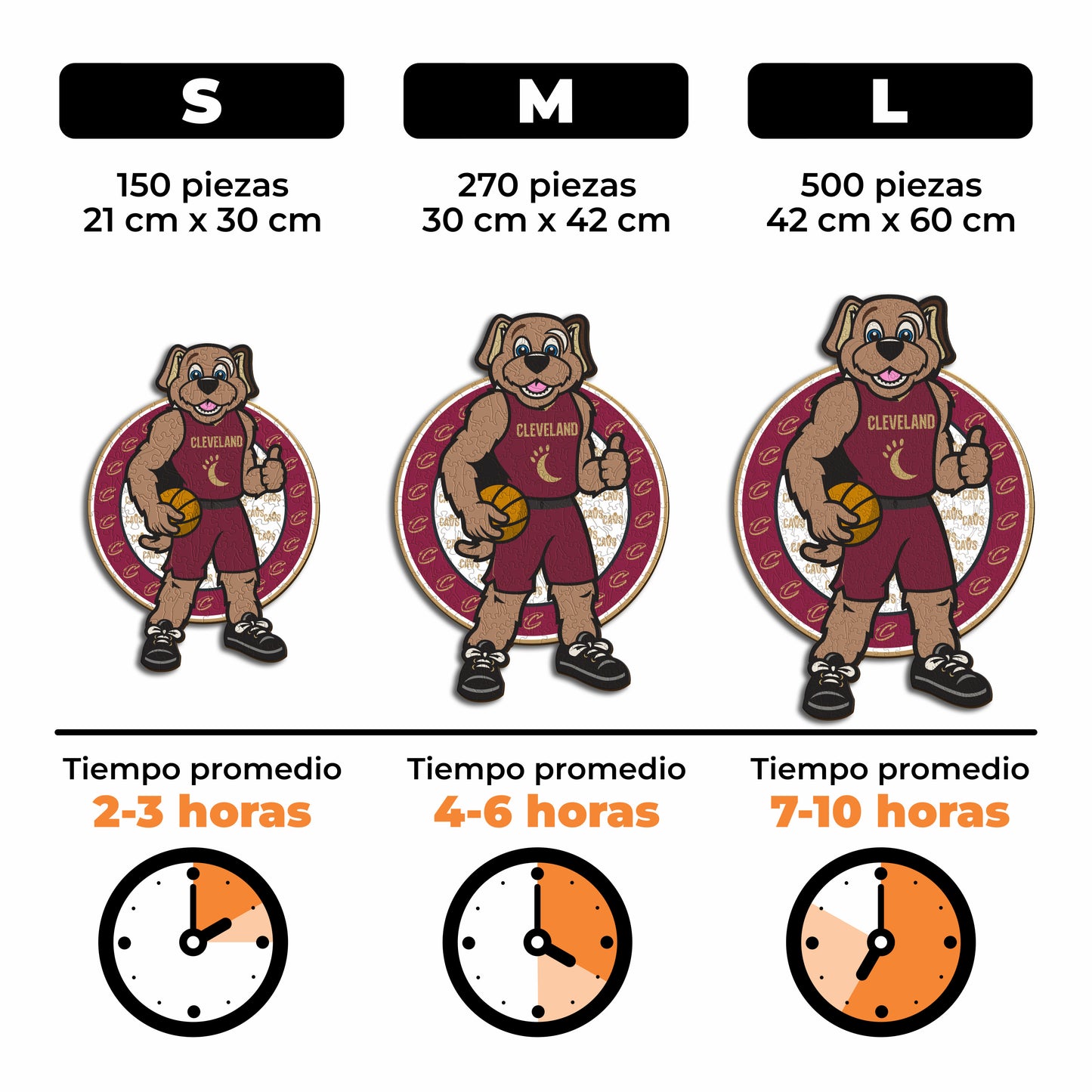 Cleveland Cavaliers™ Mascota Rompecabezas de Madera