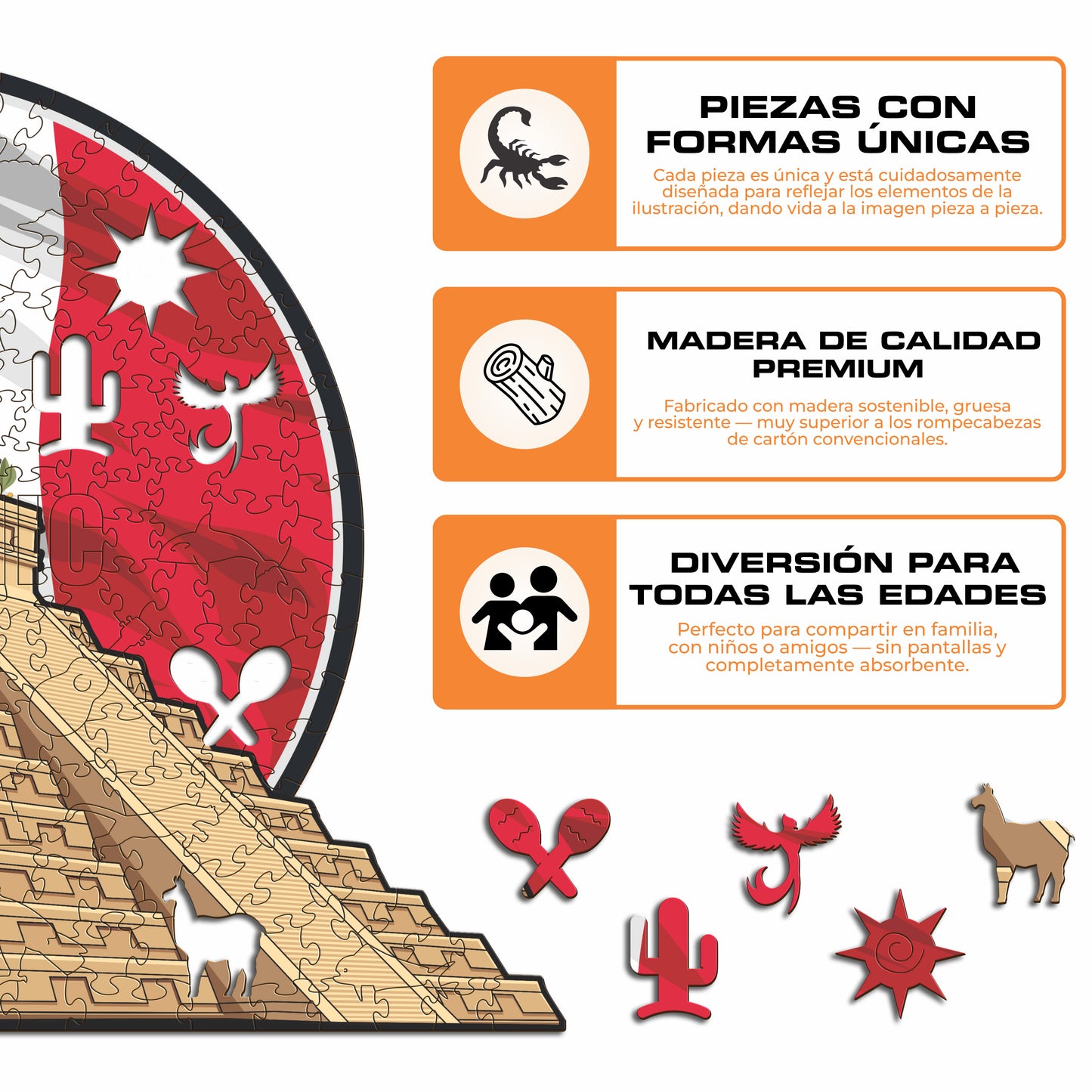 Chichén Itzá - Rompecabezas de Madera