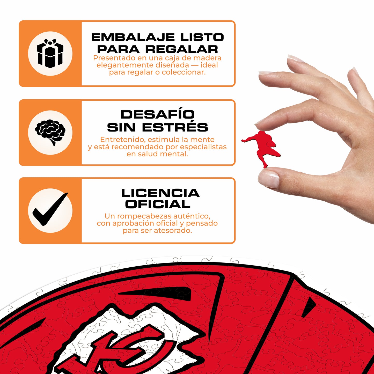 Kansas City Chiefs™ Casco - Rompecabezas de Madera