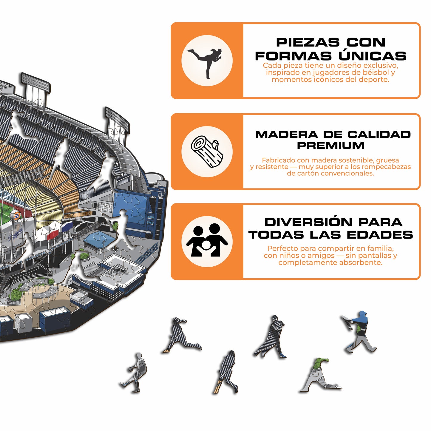 Los Angeles Dodgers™ Dodger Stadium - Rompecabezas de Madera