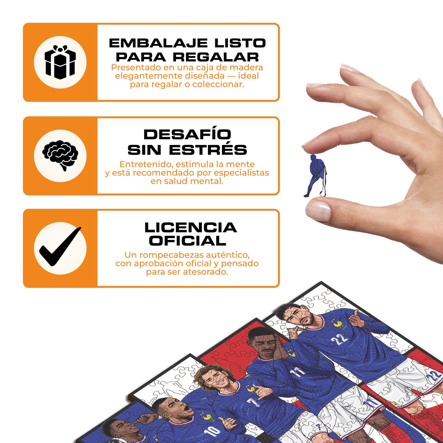 Selección Francesa® 6 Jugadores - Rompecabezas de Madera