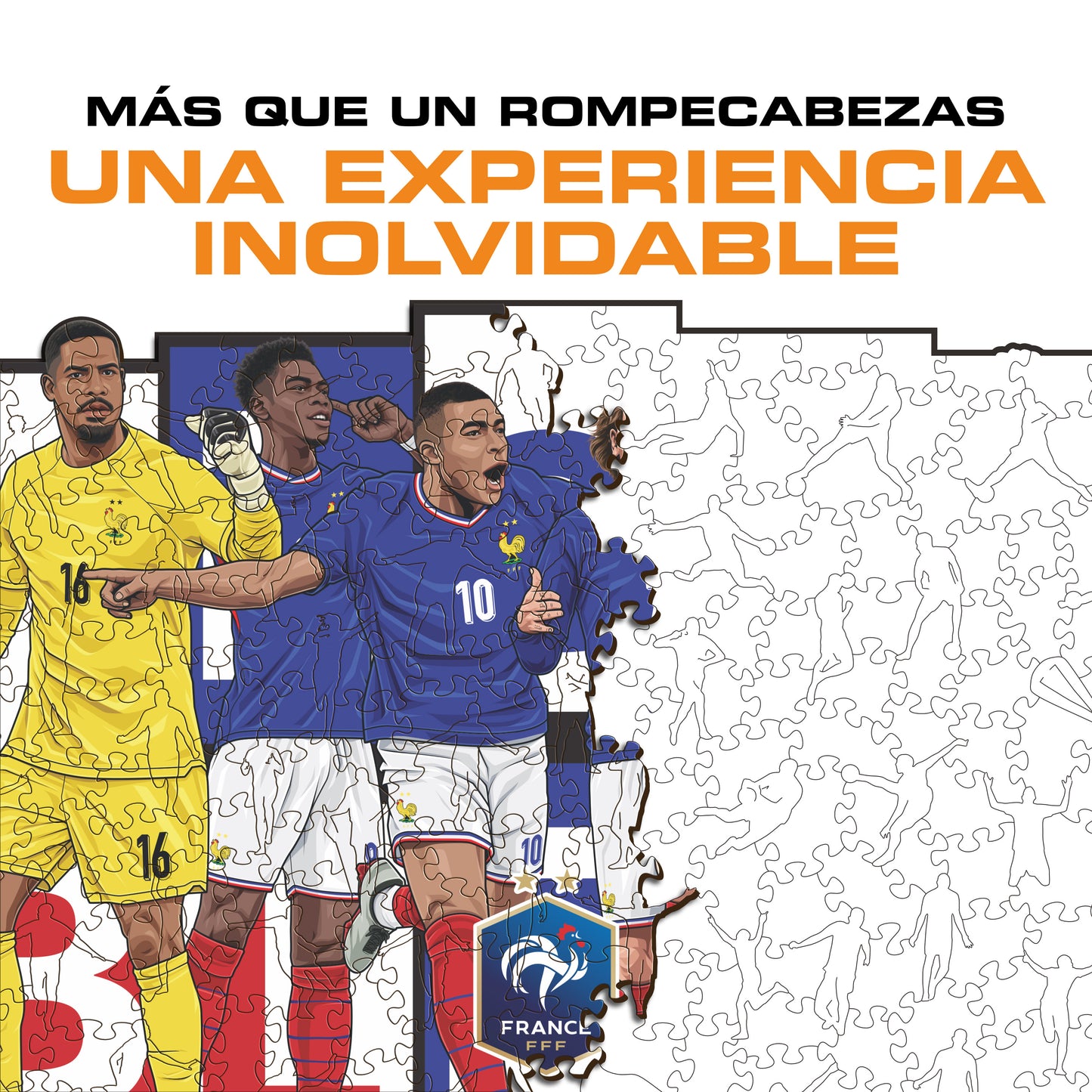 Selección Francesa® 6 Jugadores - Rompecabezas de Madera