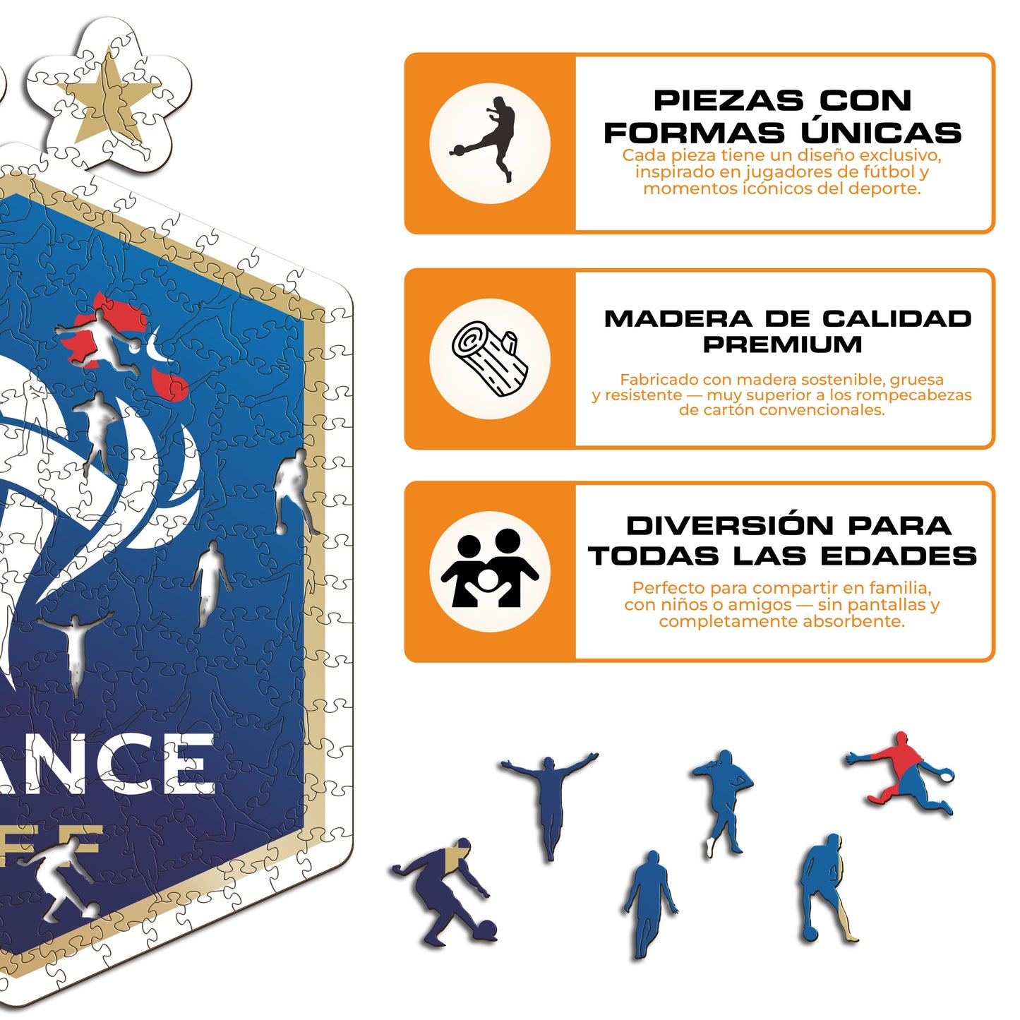 Selección Francesa® Escudo - Rompecabezas de Madera
