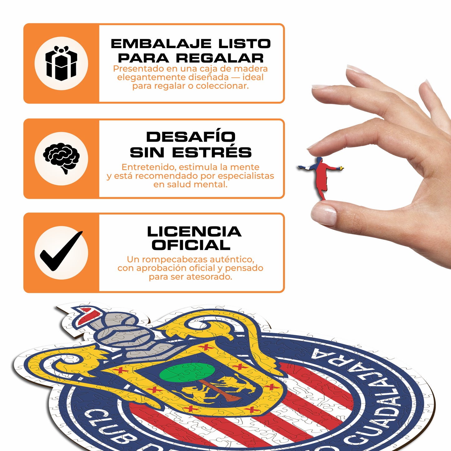 Chivas Guadalajara® Escudo - Rompecabezas de Madera