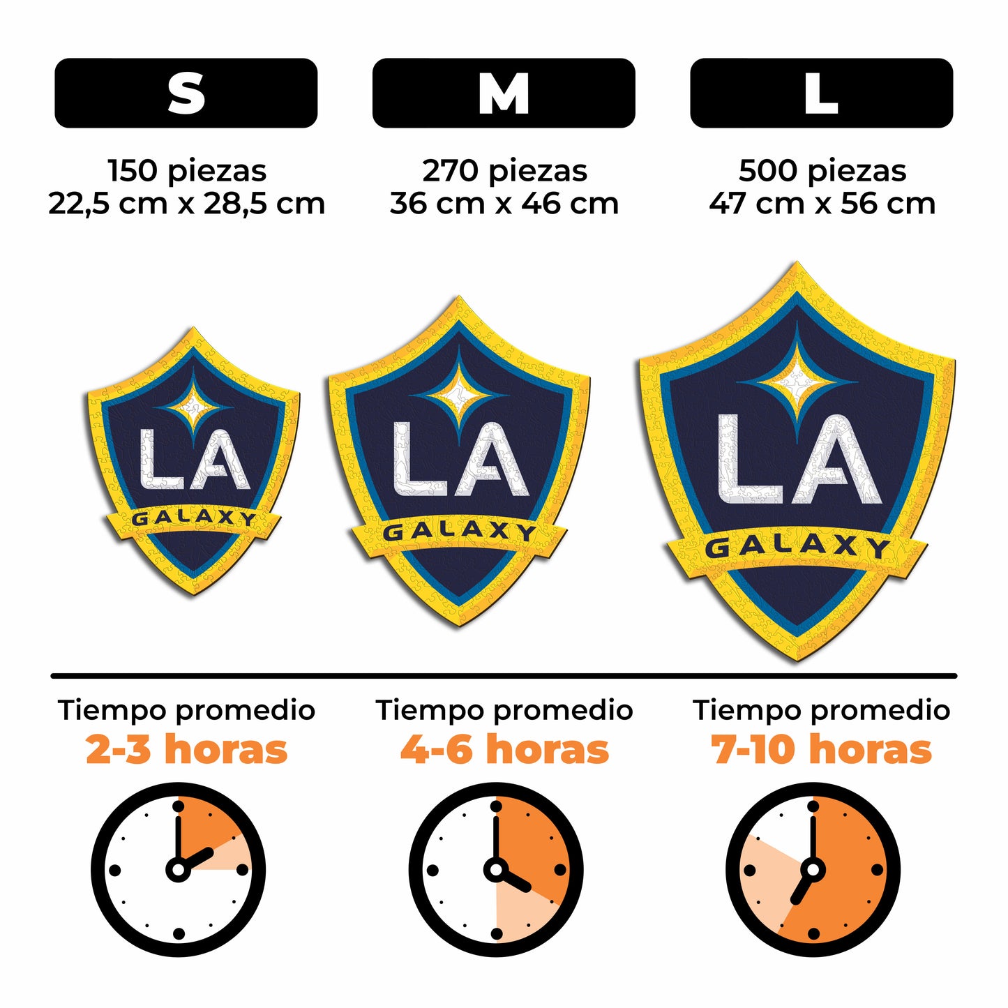LA Galaxy® Escudo - Rompecabezas de Madera