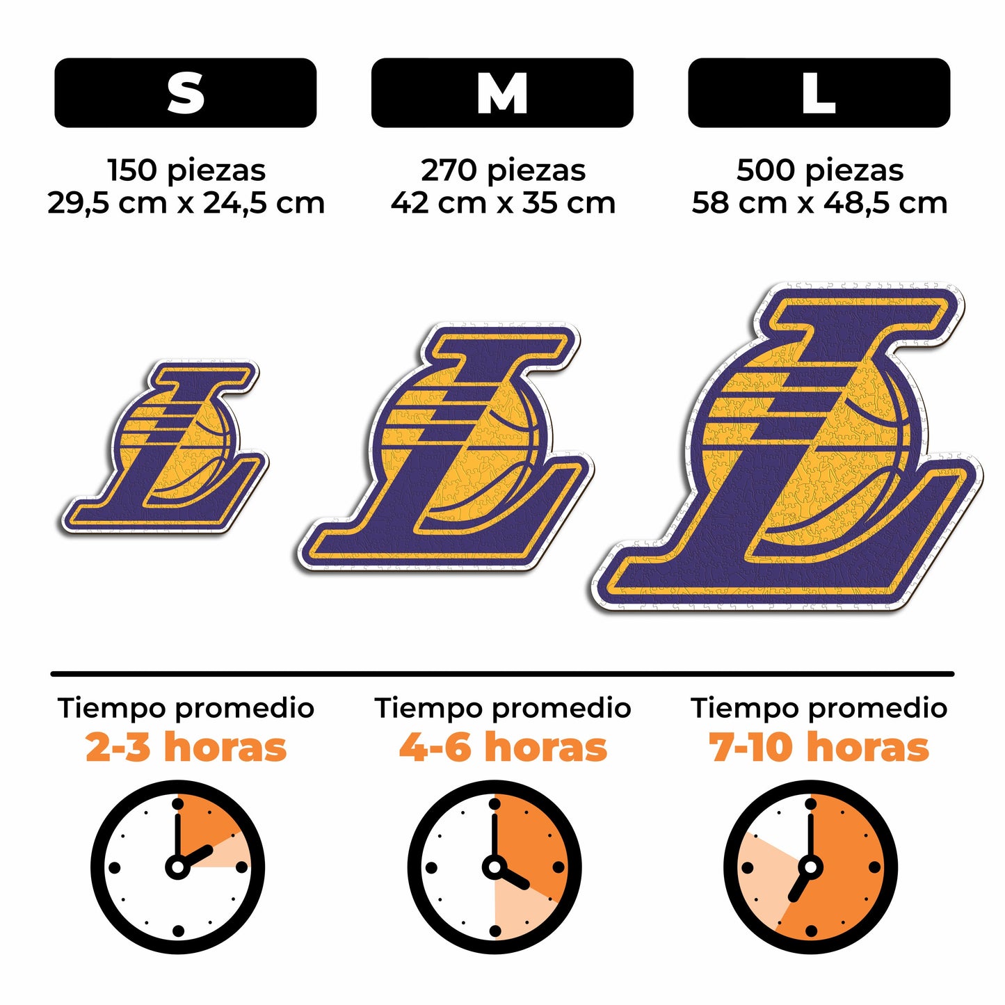 Los Angeles Lakers™ Logo Rompecabezas de Madera