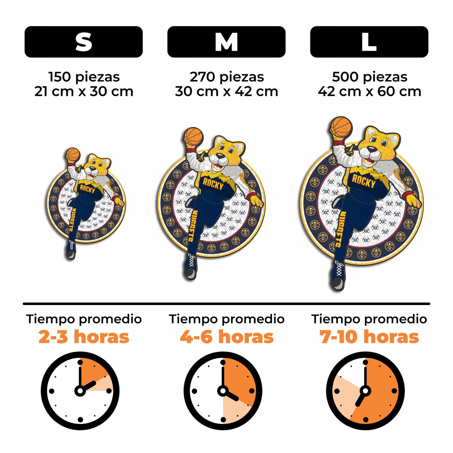 Denver Nuggets™ Mascota - Rompecabezas de Madera
