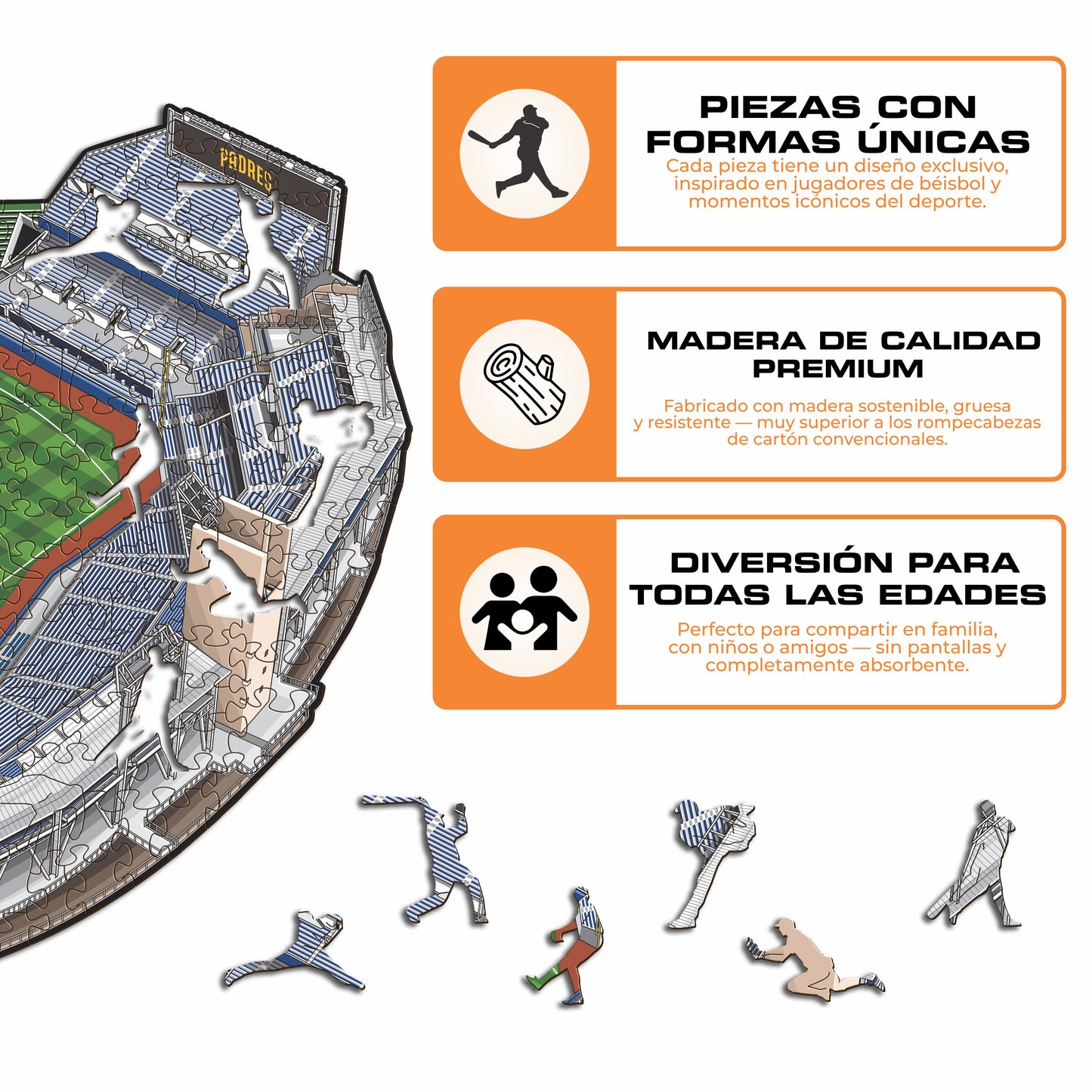 San Diego Padres™ Petco Park - Rompecabezas de Madera