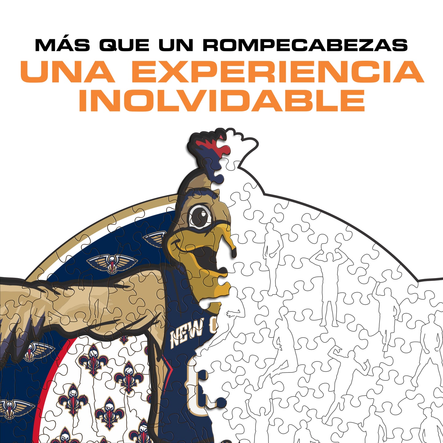 New Orleans Pelicans™ Mascota Rompecabezas de Madera