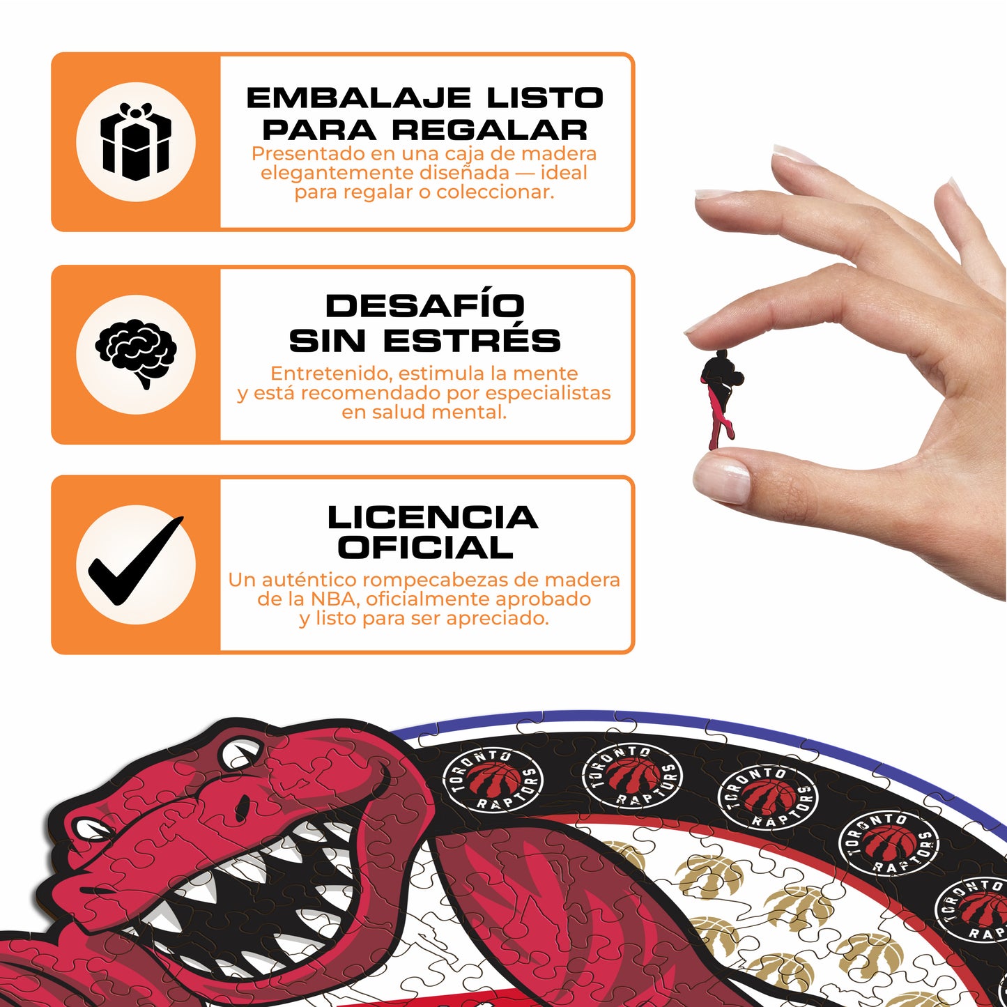 Toronto Raptors™ Mascota Rompecabezas de Madera