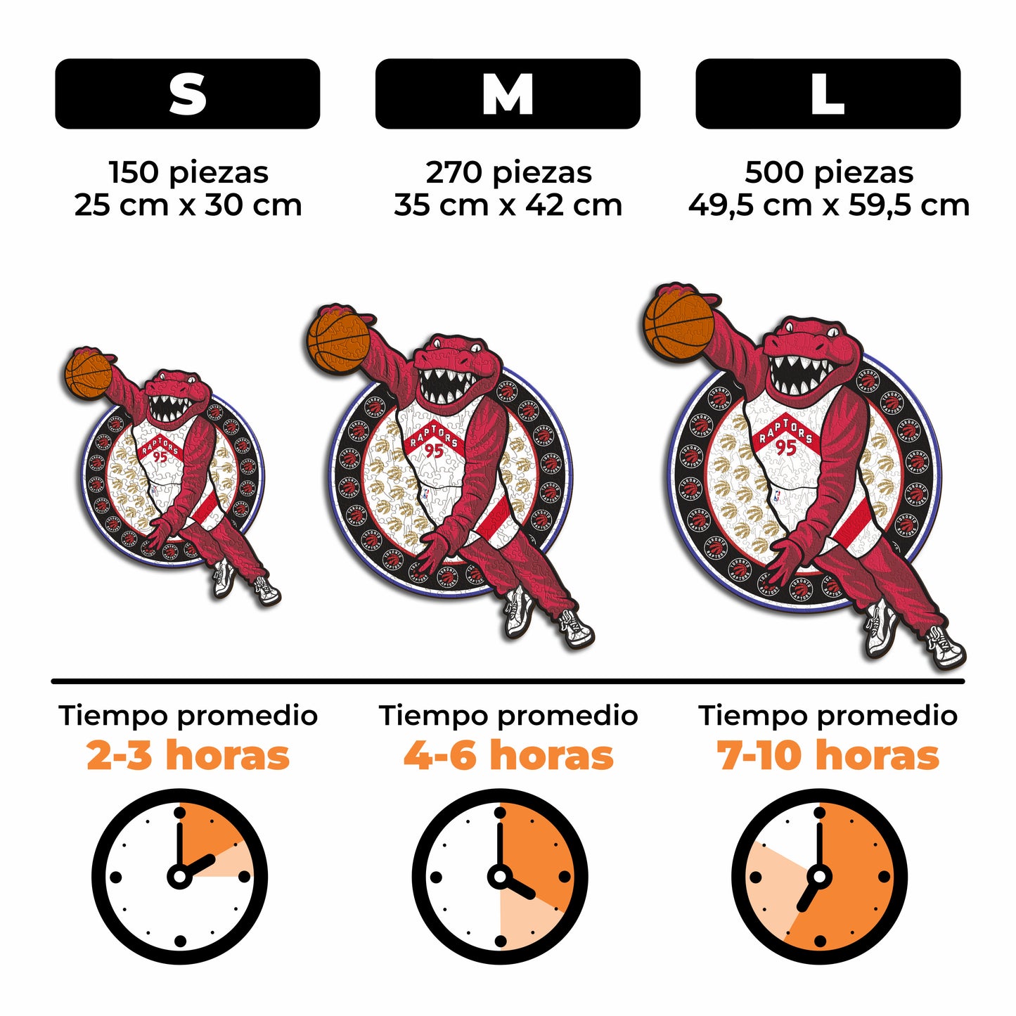 Toronto Raptors™ Mascota Rompecabezas de Madera