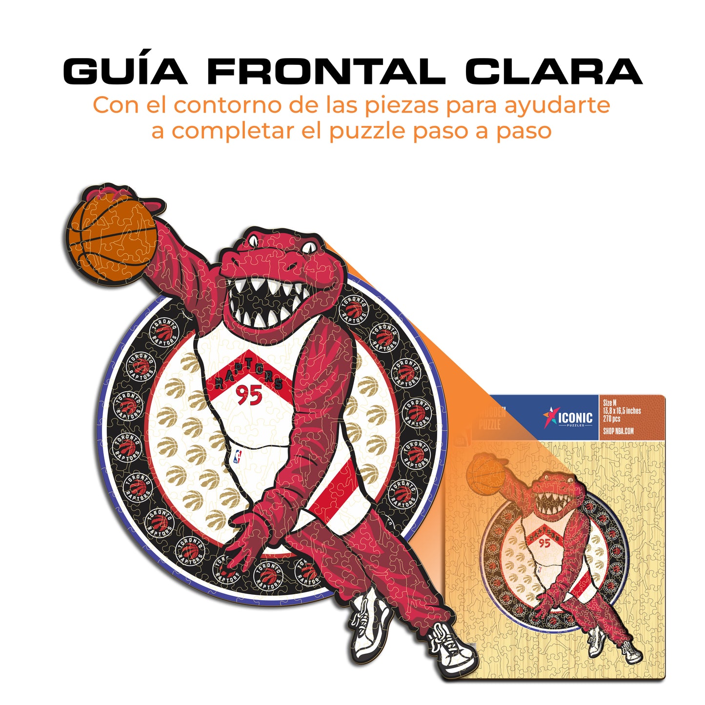Toronto Raptors™ Mascota Rompecabezas de Madera