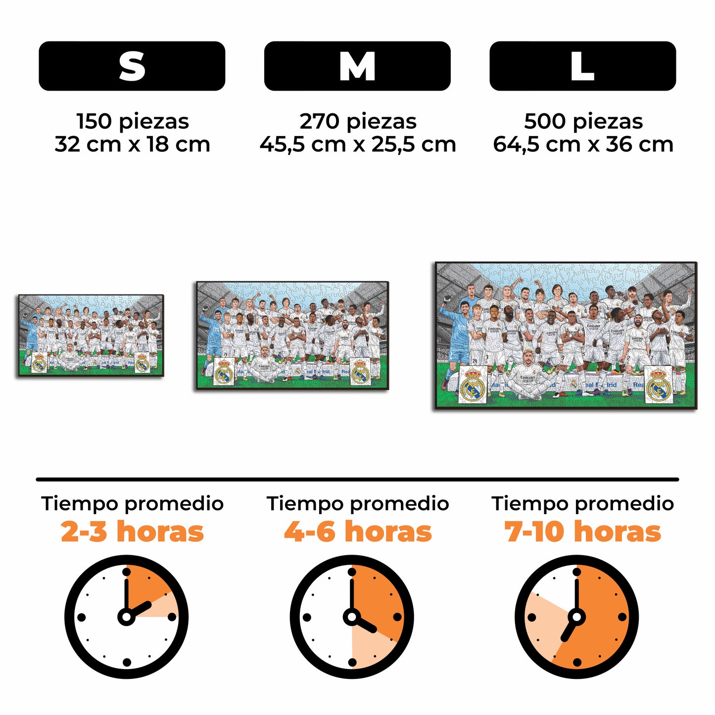 Equipo Real Madrid CF® 25/26 - Rompecabezas de Madera