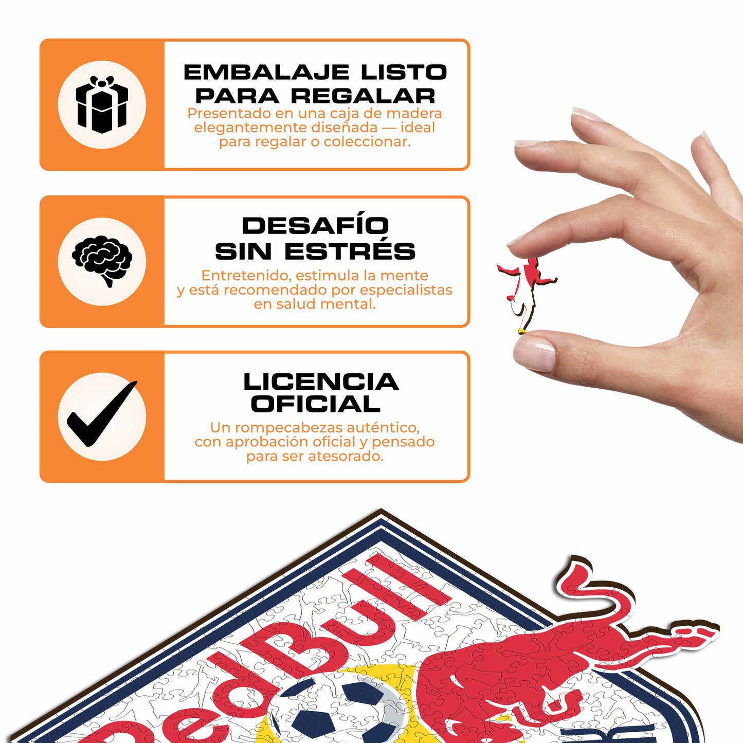 New York Red Bulls® Logo - Rompecabezas de Madera