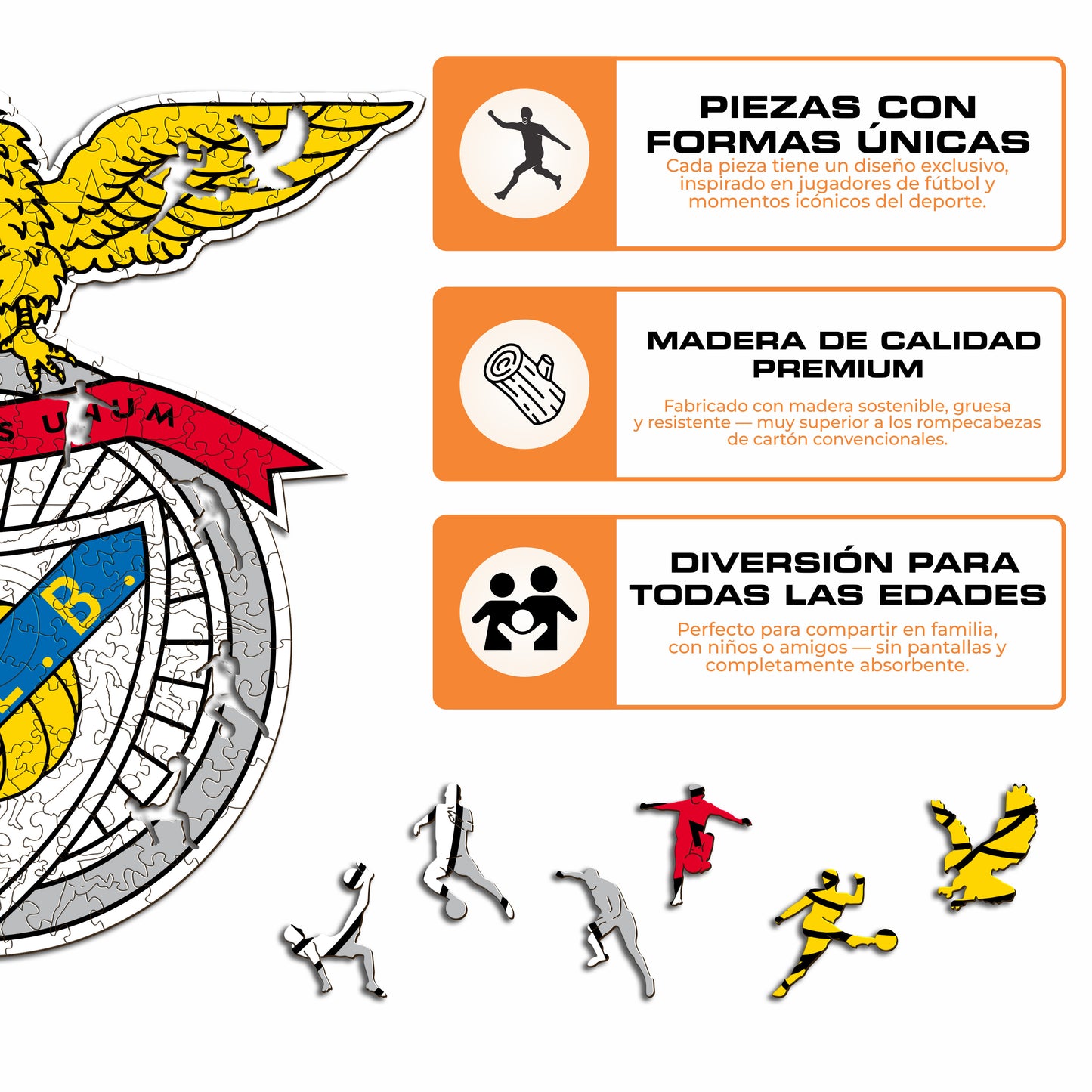 SL Benfica® Escudo - Rompecabezas de Madera