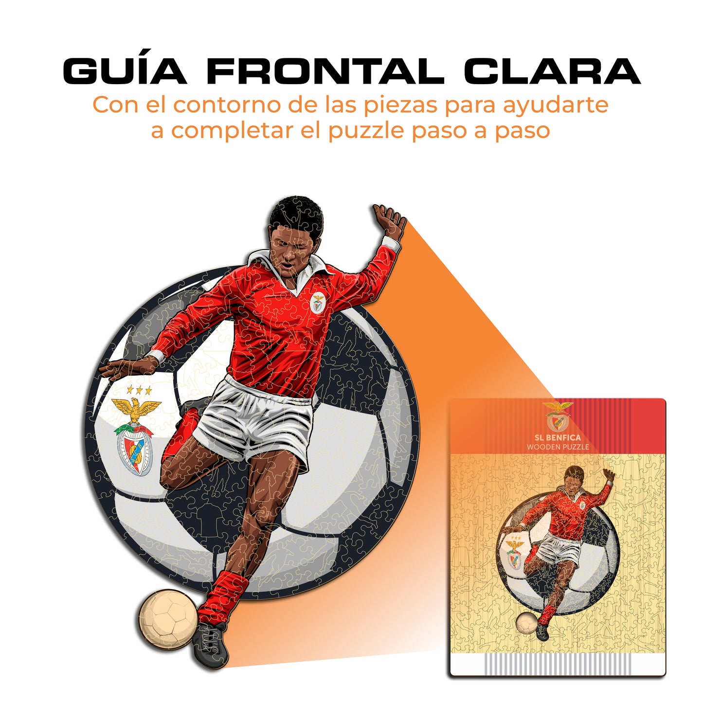Eusébio - Rompecabezas de Madera