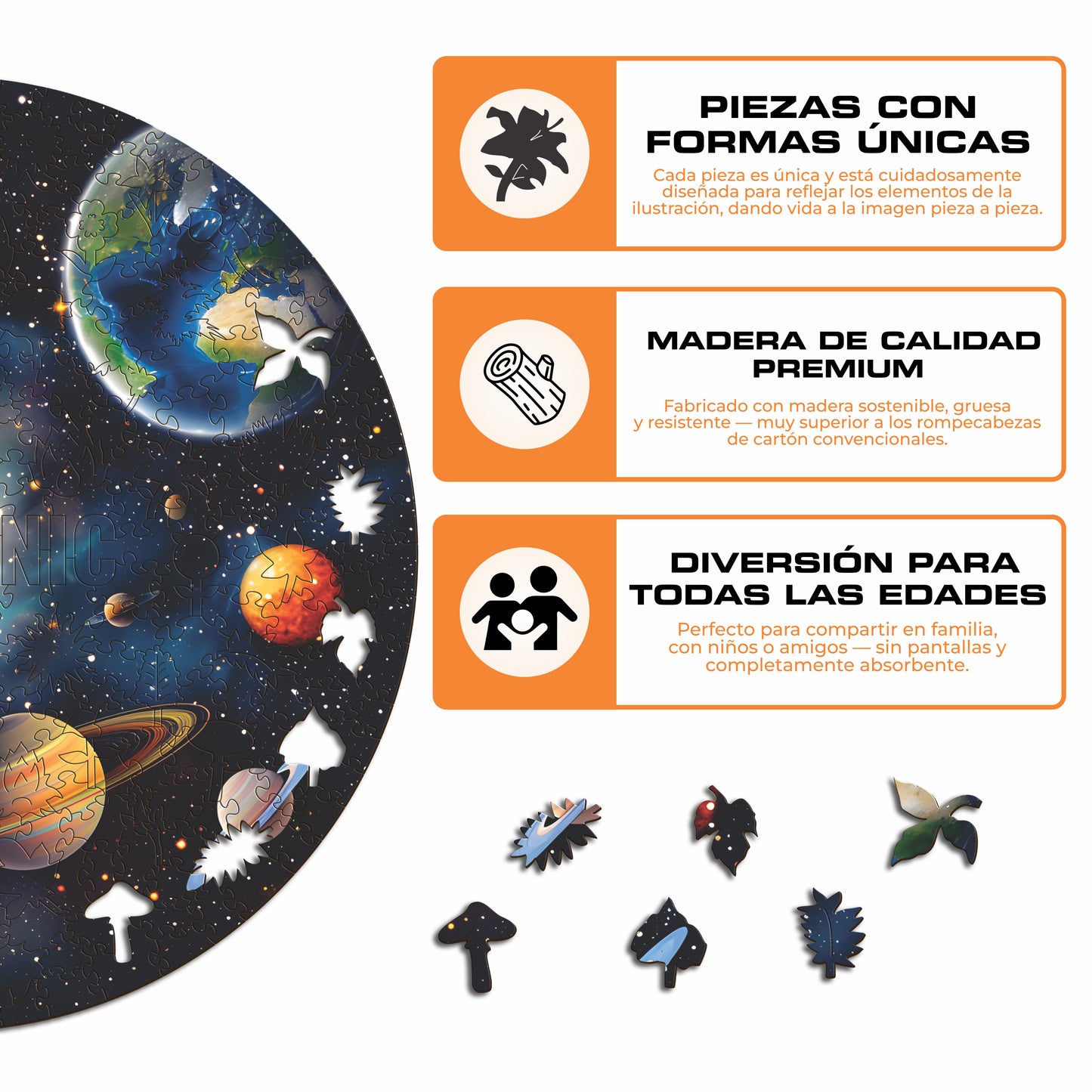 Armonía Solar - Rompecabezas de Madera