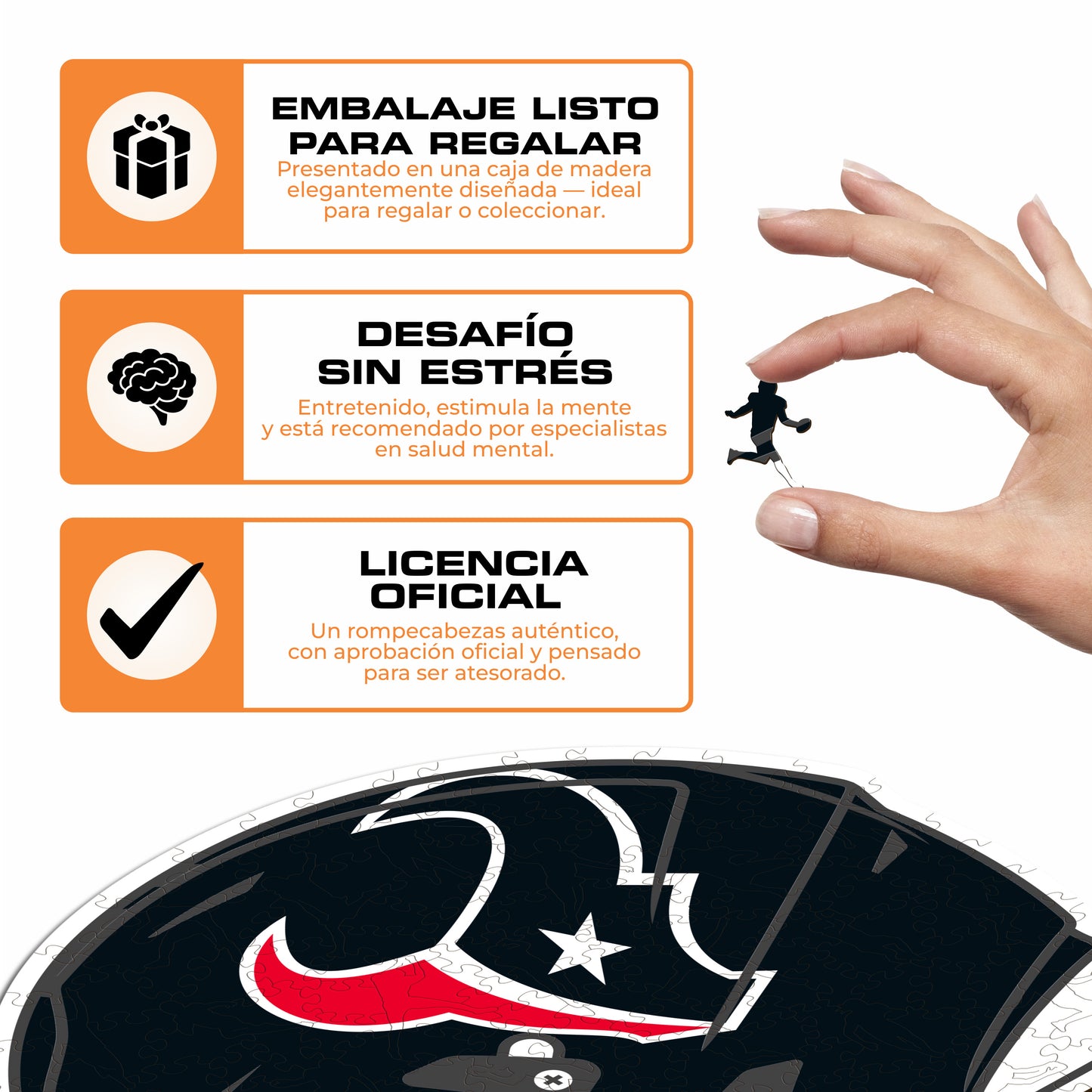 Houston Texans™ Casco - Rompecabezas de Madera