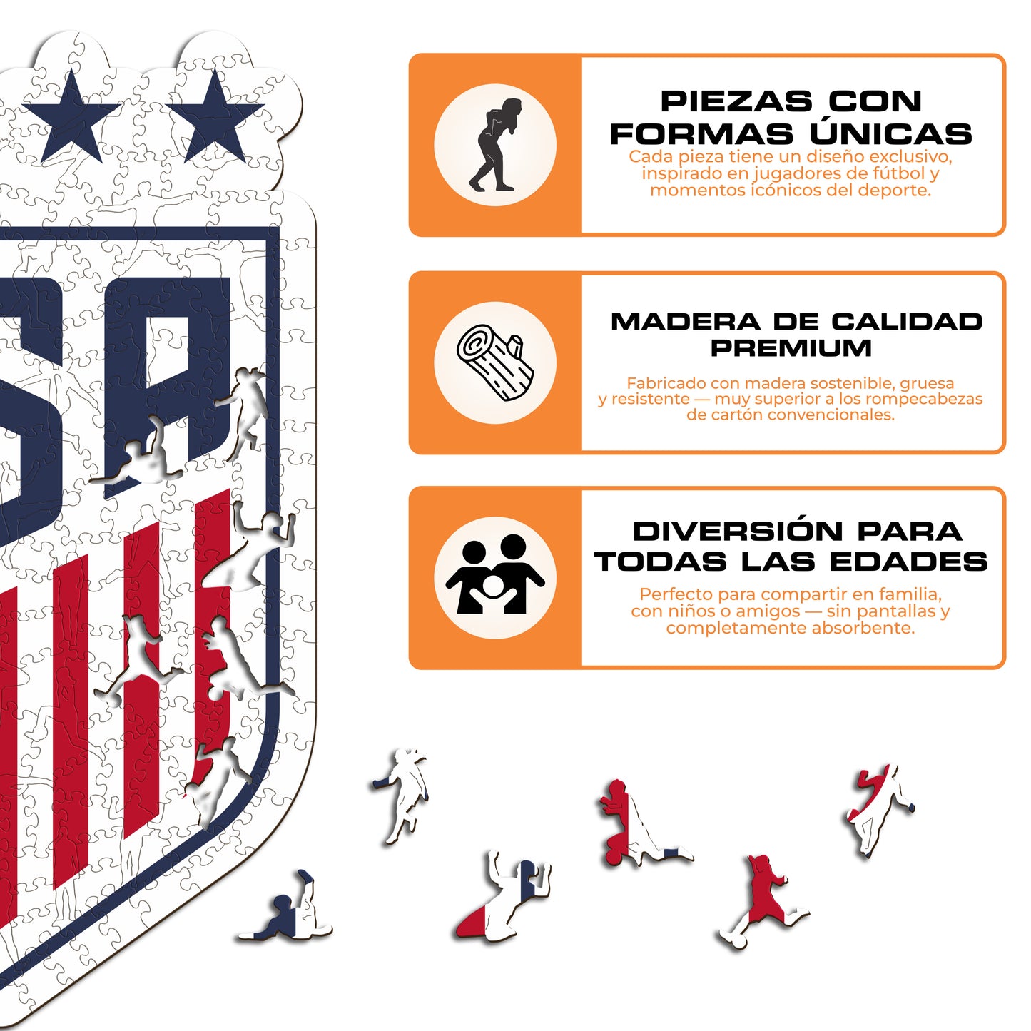 USWNT® Escudo - Rompecabezas de Madera