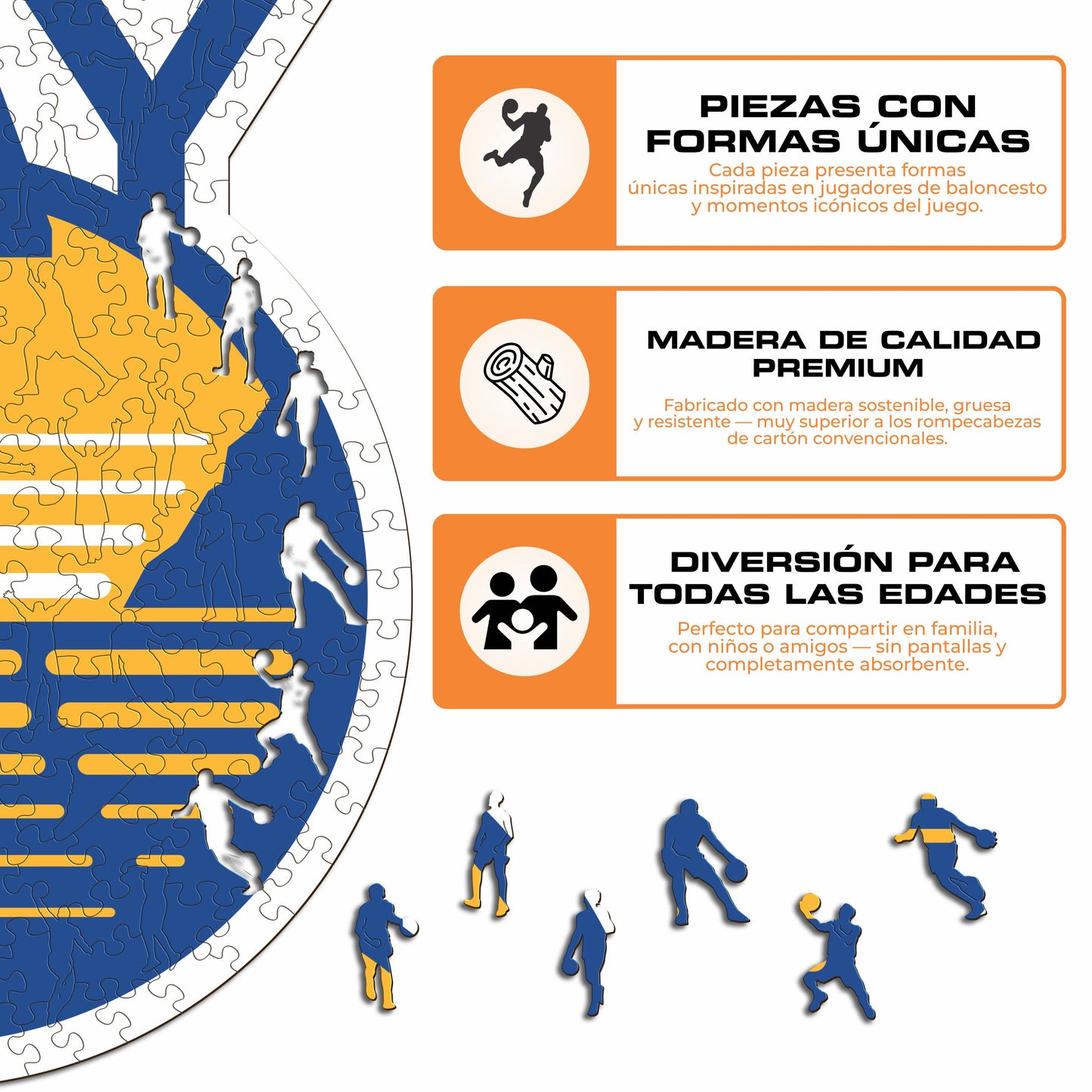 Golden State Warriors™ - Rompecabezas de Madera