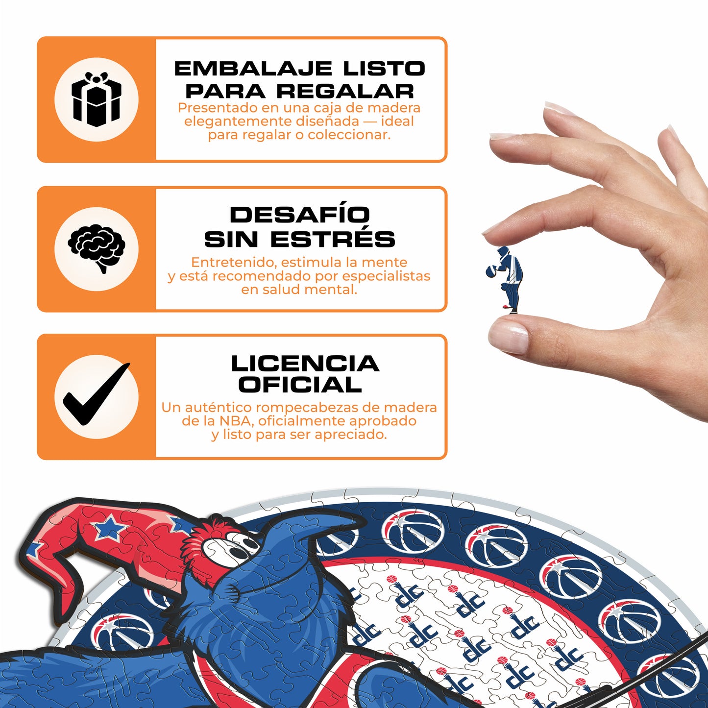 Washington Wizards™ Mascota Rompecabezas de Madera