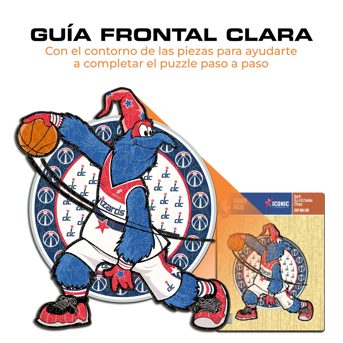 Washington Wizards™ Mascota Rompecabezas de Madera