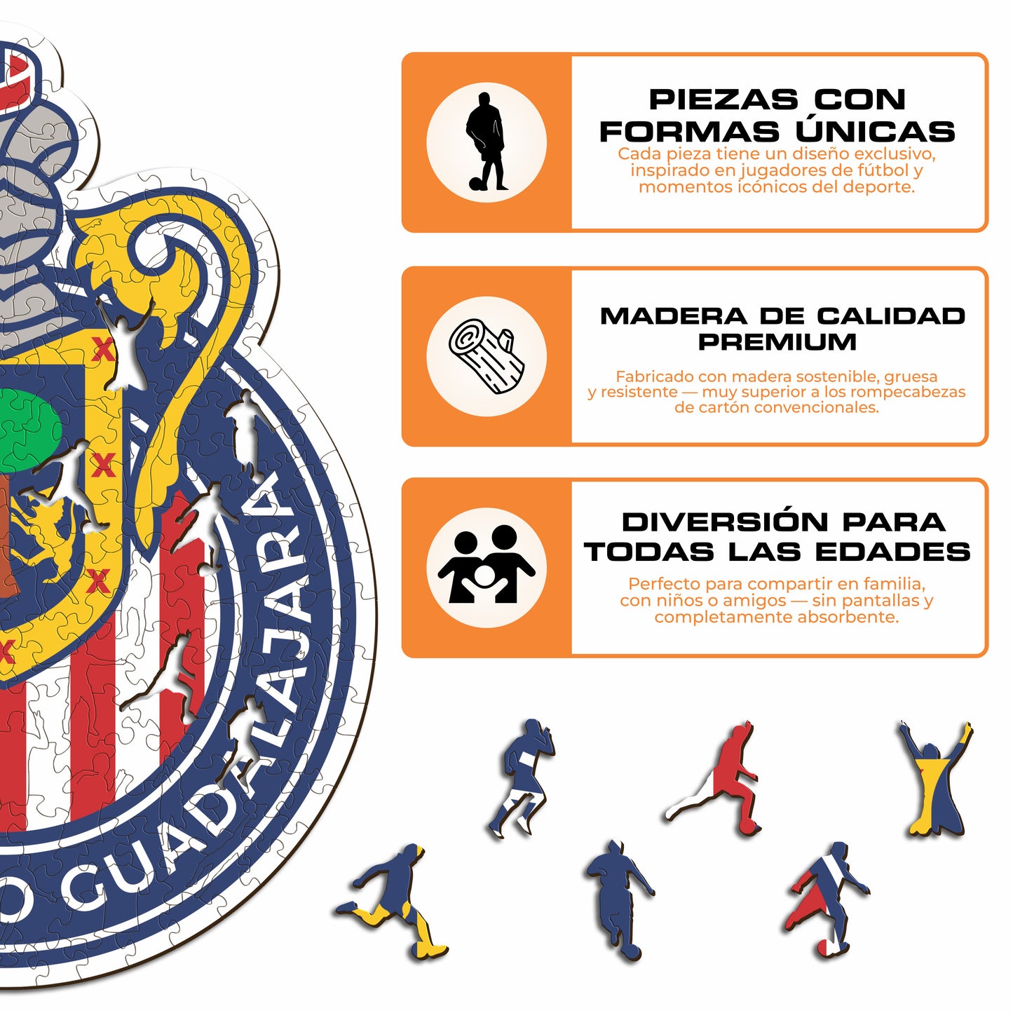 Chivas Guadalajara® Escudo - Rompecabezas de Madera