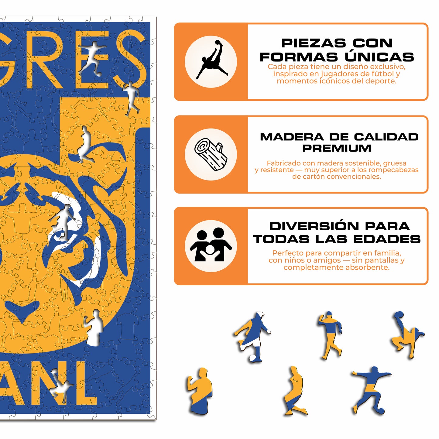 Tigres UANL® Escudo - Rompecabezas de Madera