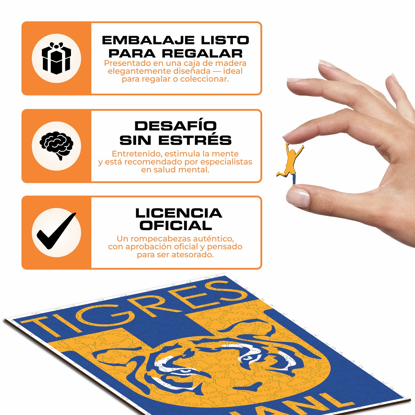 Tigres UANL® Escudo - Rompecabezas de Madera