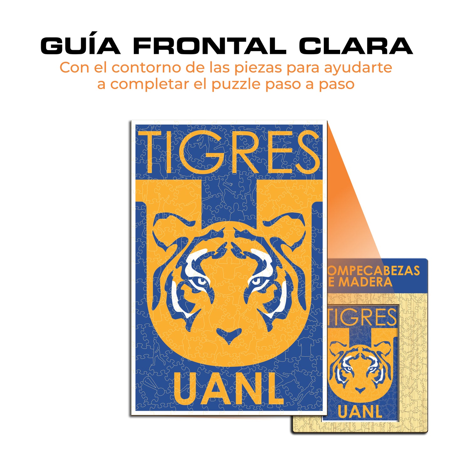 Tigres UANL® Escudo - Rompecabezas de Madera