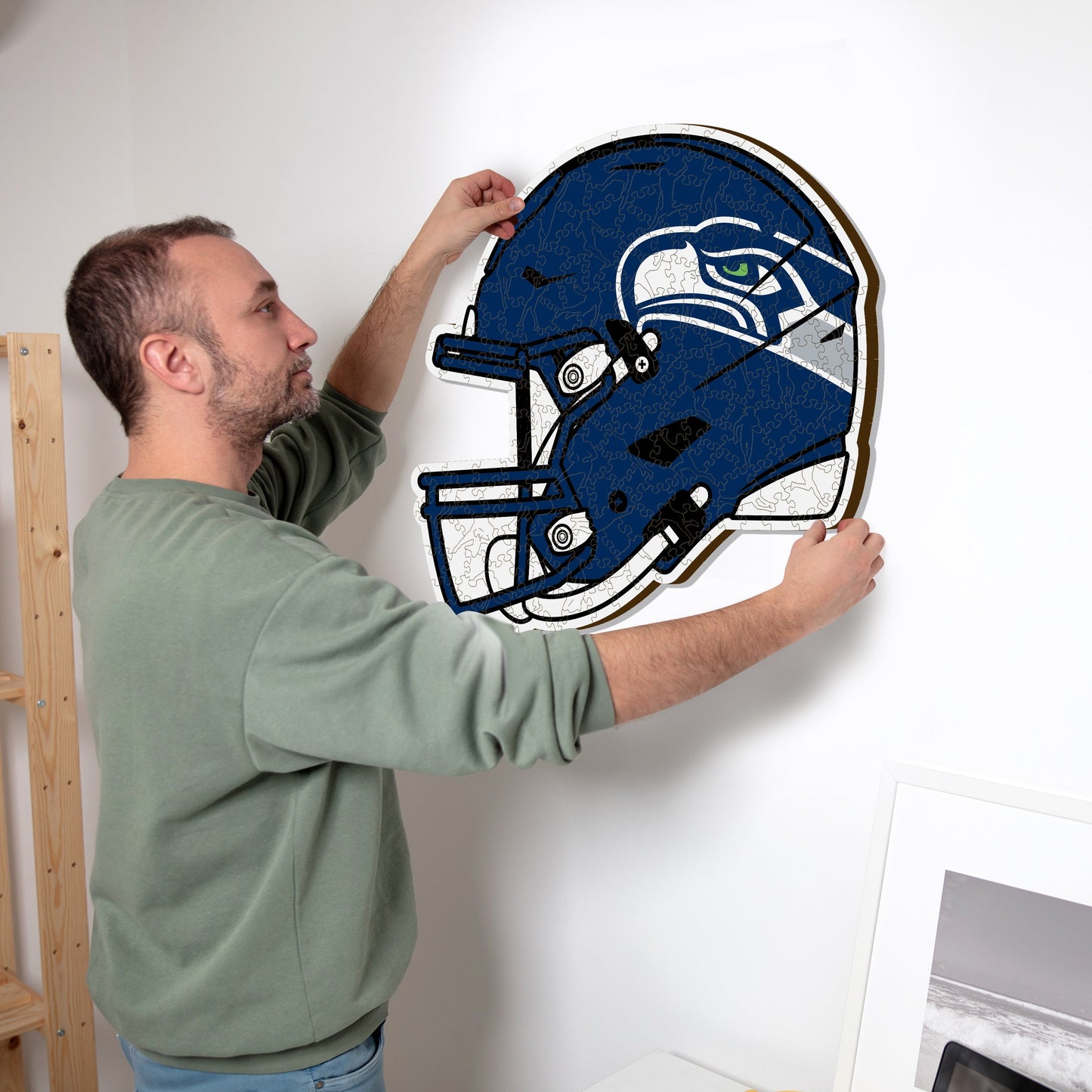 Seattle Seahawks™ Casco - Rompecabezas de Madera