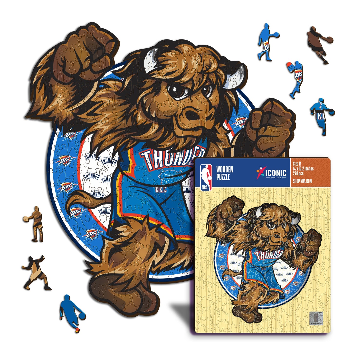 Oklahoma City Thunder™ Mascota - Rompecabezas de Madera