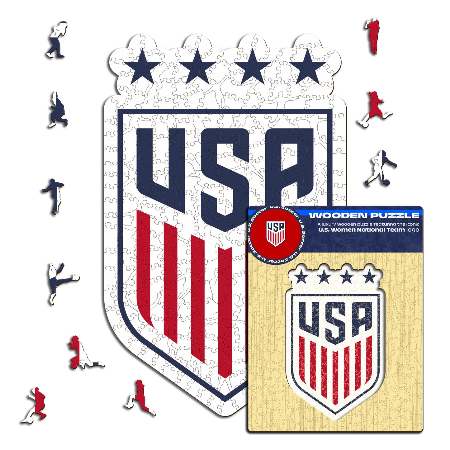 USWNT® Escudo - Rompecabezas de Madera
