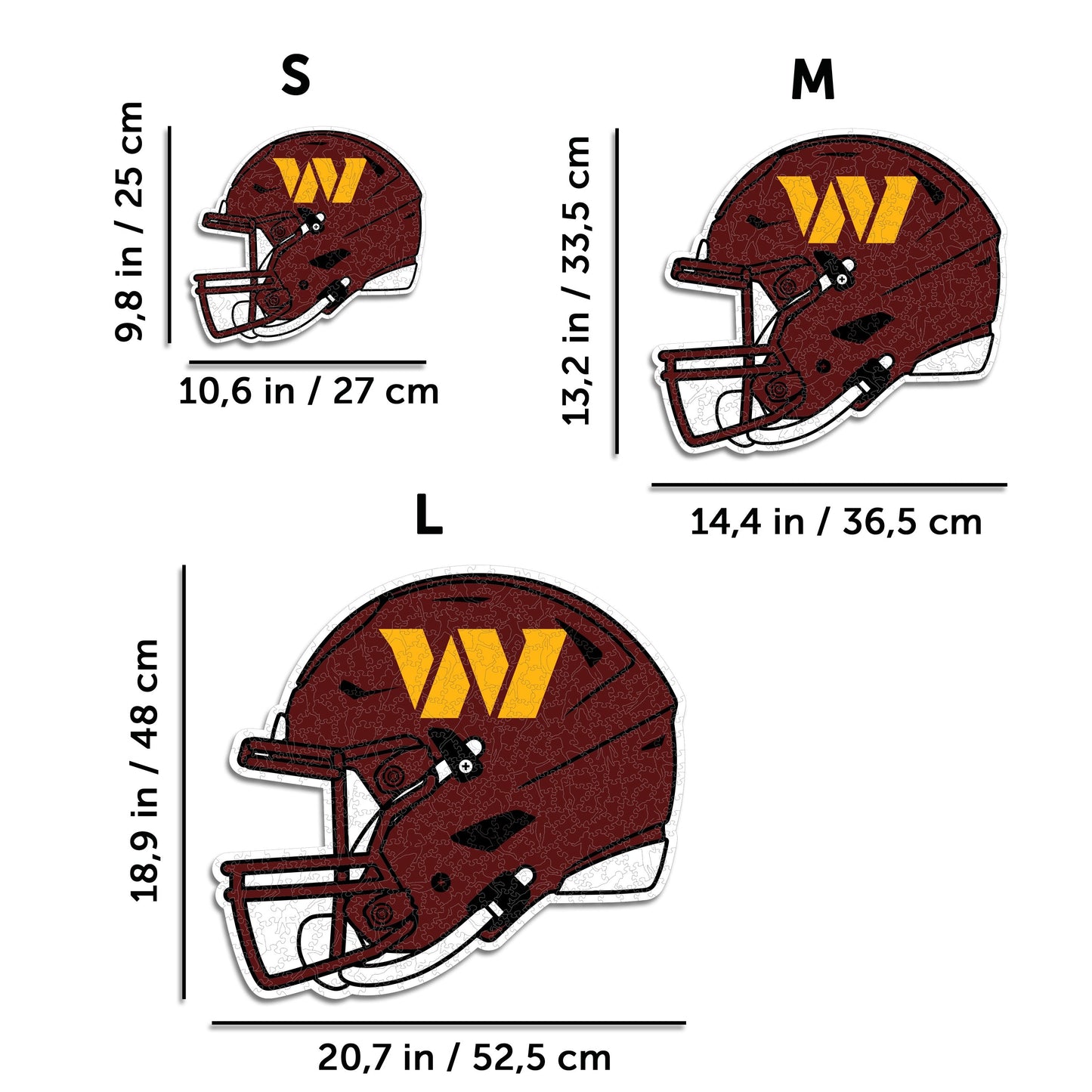 Washington Commanders™ Casco - Rompecabezas de Madera