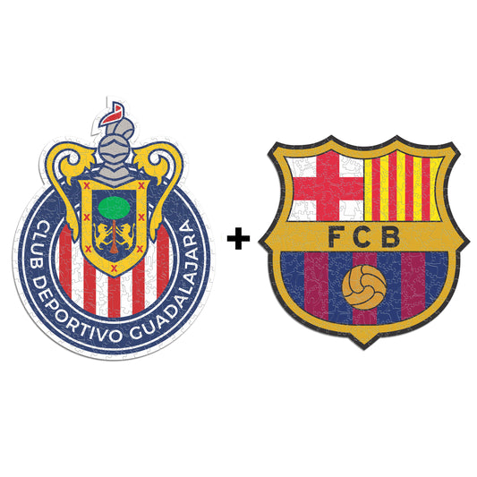 2 PACK Chivas® Escudo + FC Barcelona® Escudo