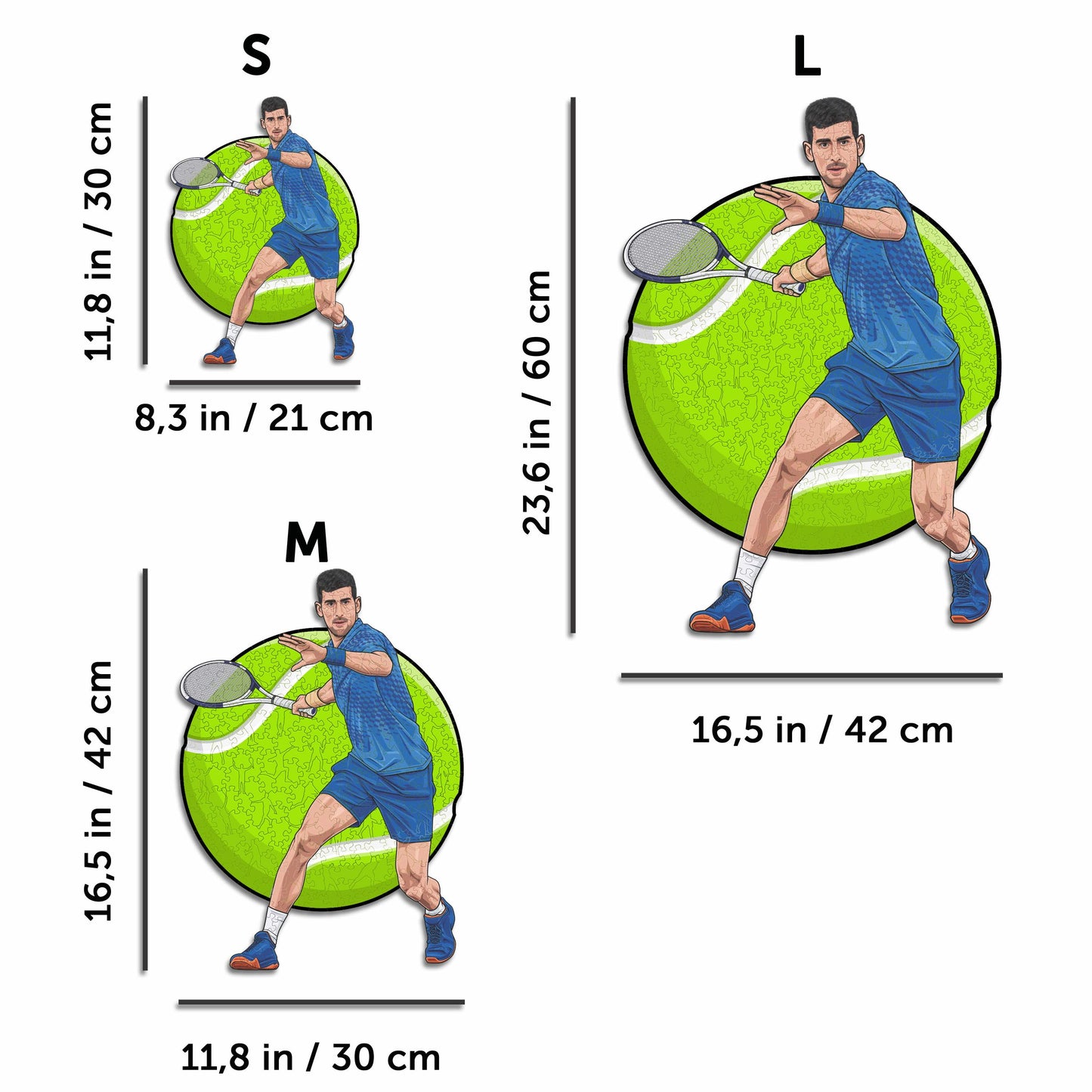 Novak Djokovic - Wooden Puzzle