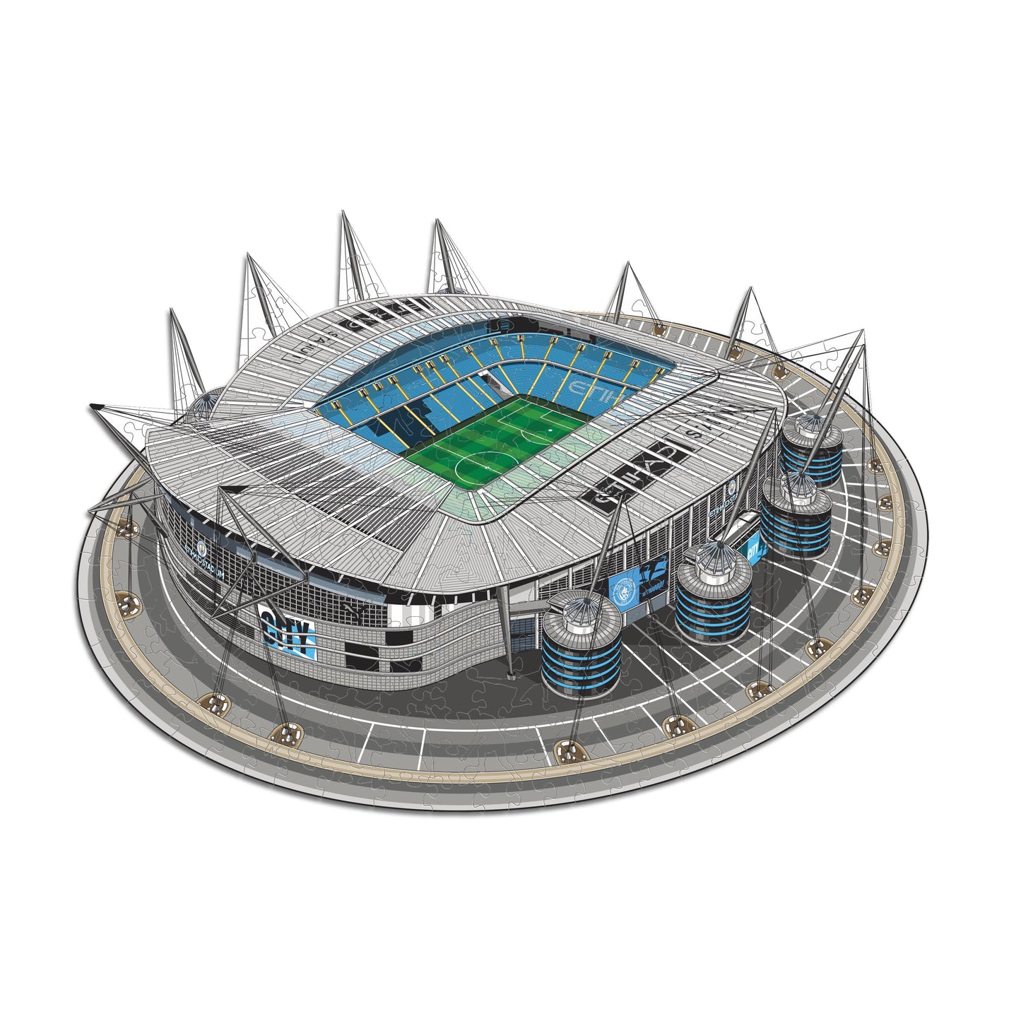 Manchester City FC® Etihad Stadium - Rompecabezas de Madera
