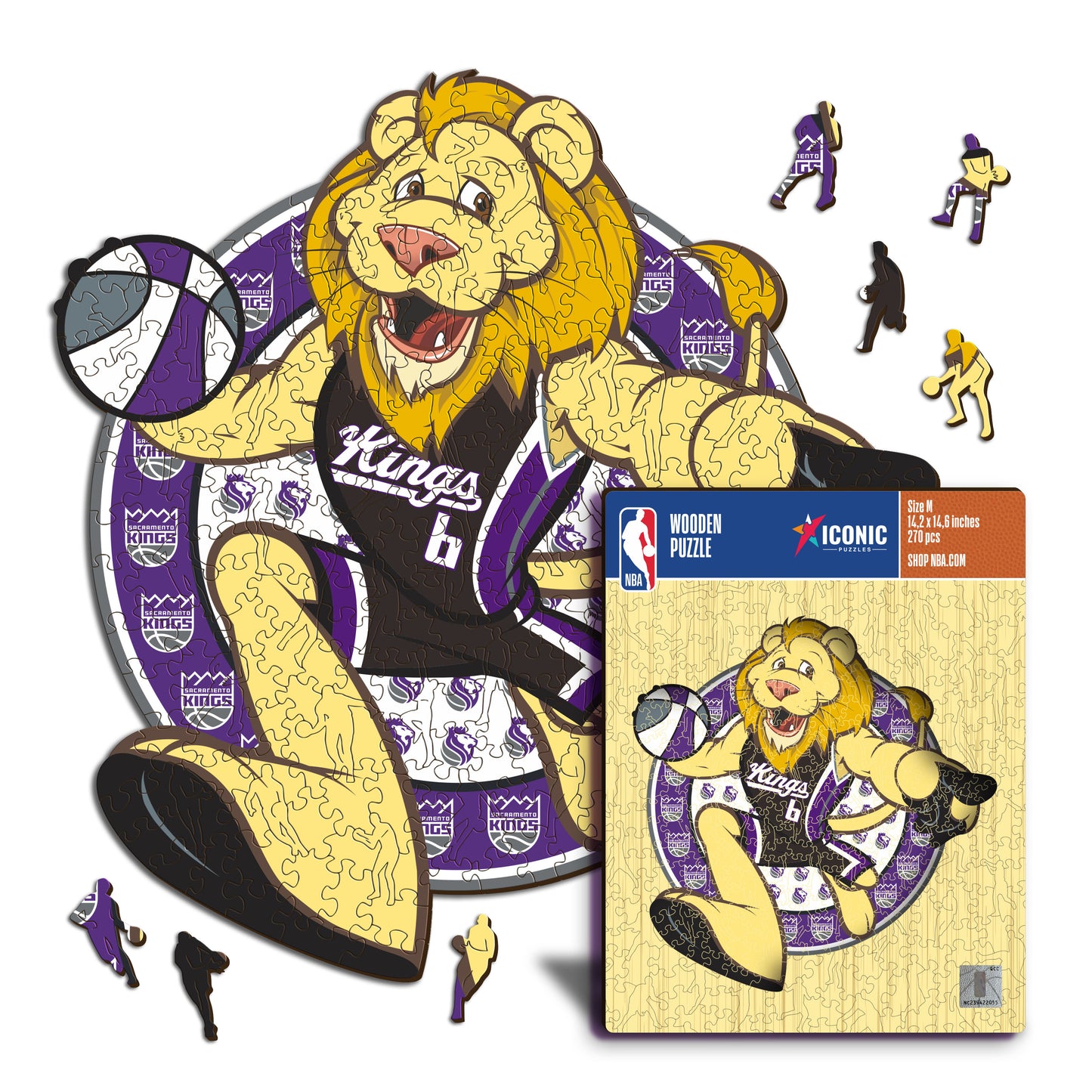 Sacramento Kings™ Mascota Rompecabezas de Madera