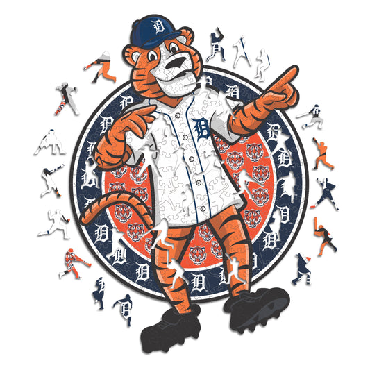 Detroit Tigers™ Mascota - Rompecabezas de Madera